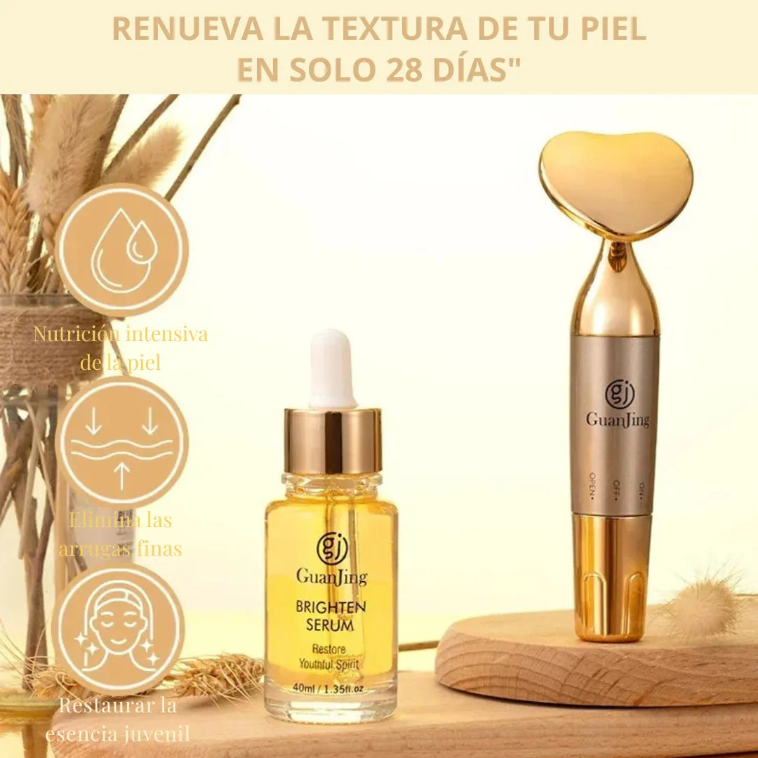 Kit Renovador Anti-Edad (Serum Nutritivo + Vibro-Masajeador)