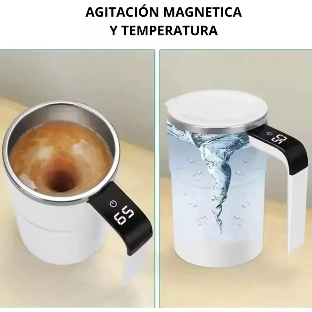 Taza Mezcladora Automática con Pantalla LED - Mezcla Perfecta en 60 Segundos