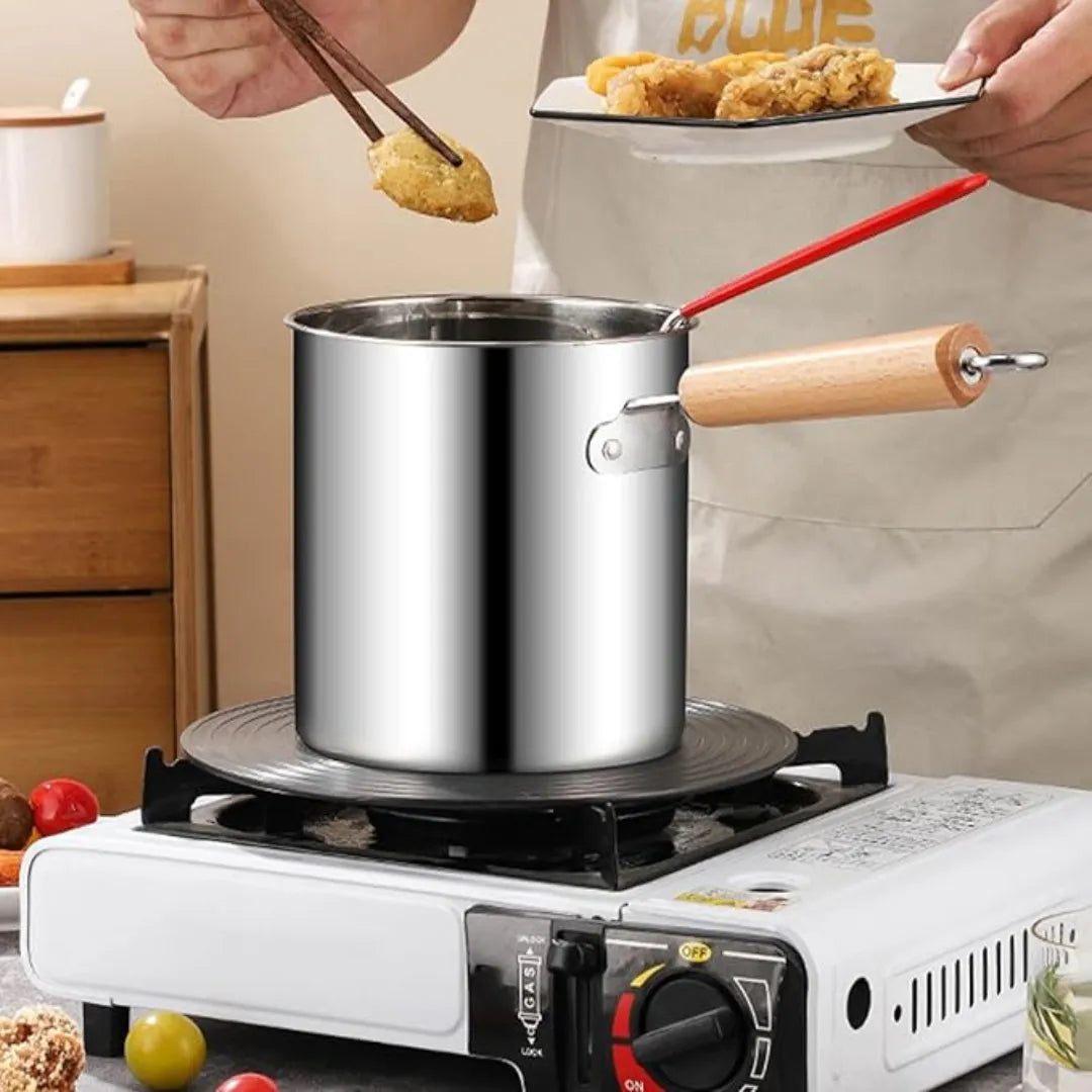 Freidora Circular Anti salpicaduras — Cocina más limpia en 5–8 min