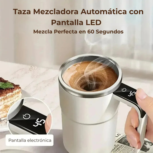 Taza Mezcladora Automática con Pantalla LED - Mezcla Perfecta en 60 Segundos